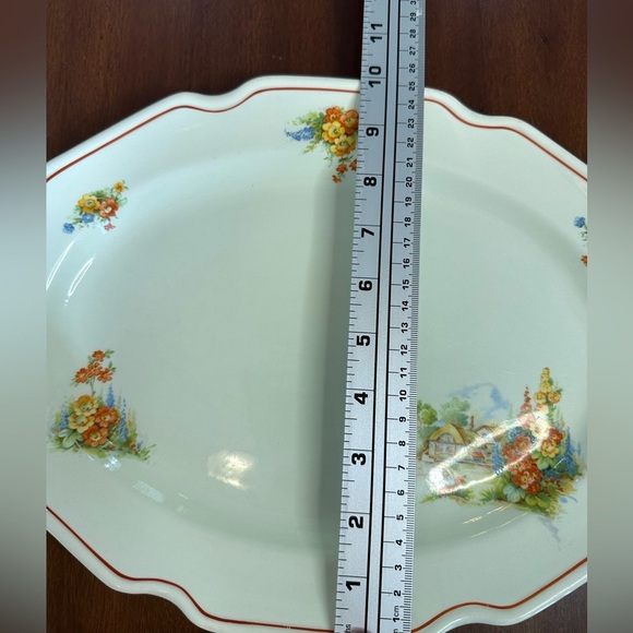 Vintage Ceramic Floral Platter - Picture 6 of 7